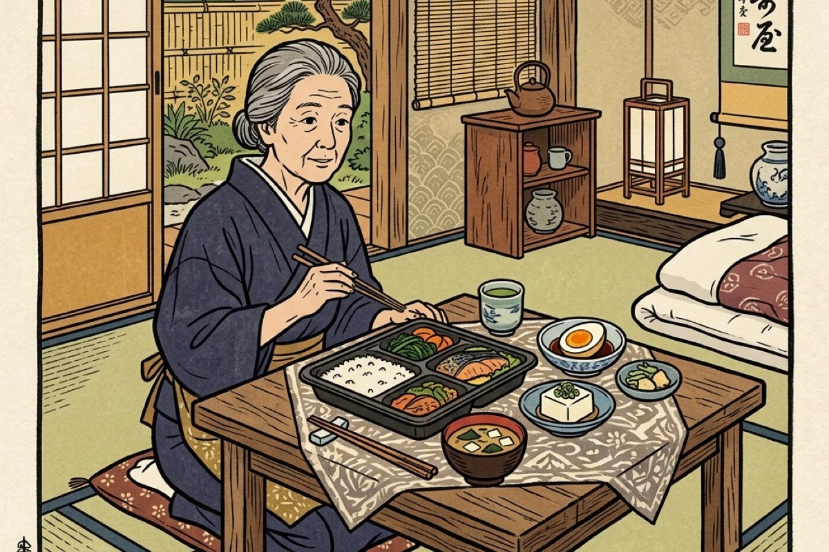 野菜・たんぱく質・炭水化物がそろった一人の食卓